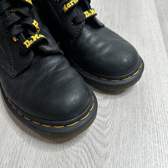 Dr. Martens 1460 Women’s Size 7 Pascal Virginia Soft Black Leather Combat Boots - Picture 5 of 12